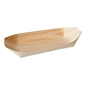 Pine Wood Oval Boat 170x85mm (50)