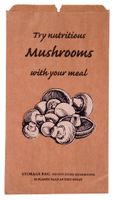 Mushroom Bag Brown High Wet Strength Brown Printed (500)