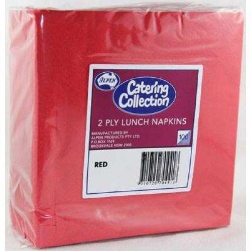ALPEN 2Ply Lunch Napkin Red 20x100