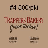 Trappers Bakery Paper Bag Brown 4 Strung Flat/Long 269 x 240mm (500)