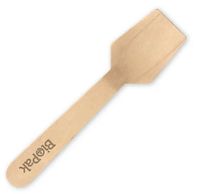 BIOPAK Coated Wooden Ice Cream Spoon 10cm 20 x 100