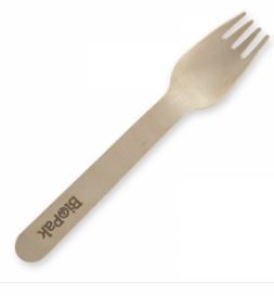 BIOPAK Wooden Fork 16cm 100