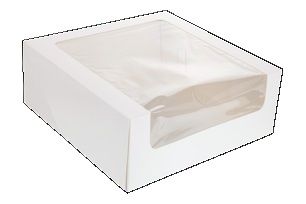 Cake Box 9 x 9 x 4 Window White (100)