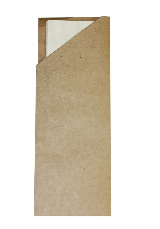 Replaced with 34720 ECO Cutlery Pouch Kraft/White Napkin (1200)
