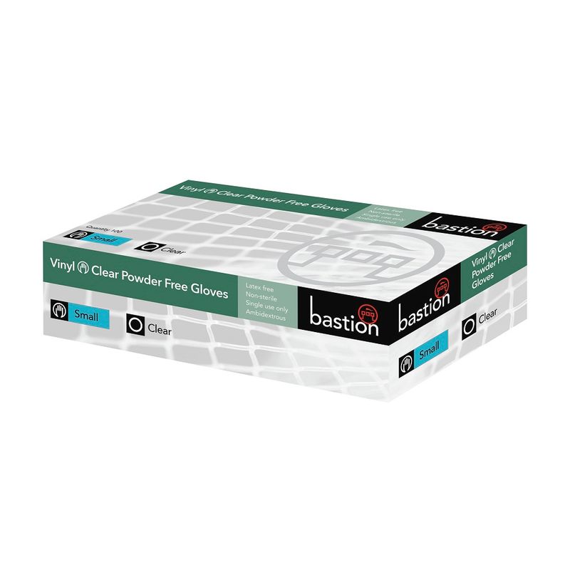 BASTION Clear Vinyl Glove P/Free Small 10x100