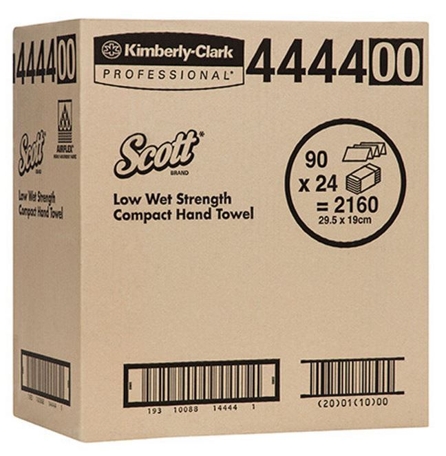 SCOTT 4444 Low Wet Strength 29.5 x 19.5cm Towel 90 Sheet (24)