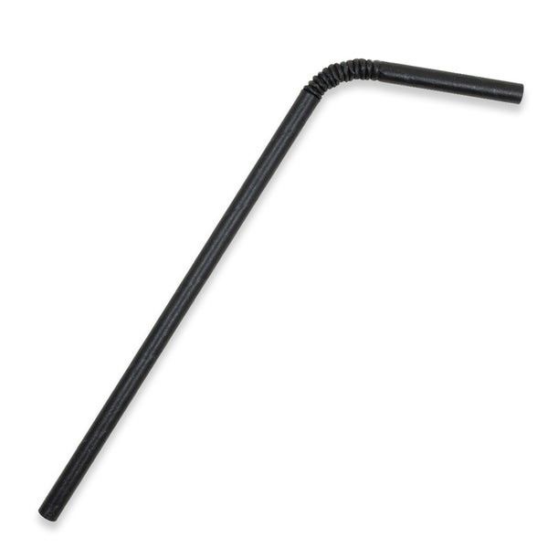 BIOPAK BioStraws Bendy Flexible Paper Black (2500)
