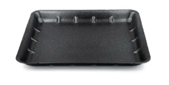 iKon-Pack Foam Food Tray 14 x 11 Inch Deep Black (180)