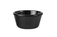 RYNER Melamine Ramekin Fluted Black 120ml