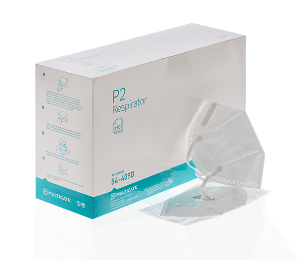 MULTIGATE P2 Respirator 4-ply 54-409D (Thin)