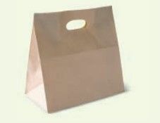 DETPAK D Carry Block Bottom Bag Brown 280 x 280 x 150mm 500