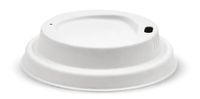 BIOPAK Sugarcane Lid White for 6 to 12oz (80mm) BioCups 20 x 50