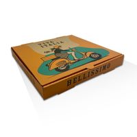 Pizza Box Brown 13 Inch Printed (100)