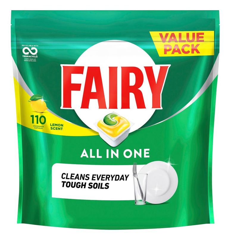 FAIRY Dishwashing Tablets All In One Lemon 110pk (2)