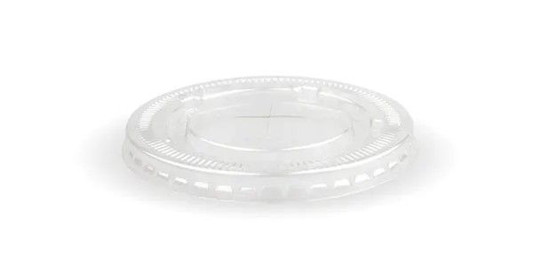 BIOPAK Paper BioCup PET Flat Lid 90mm Suits 12-22oz Cups 10 x 100