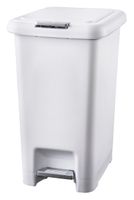 OATES 20L Push/Pedal Bin White