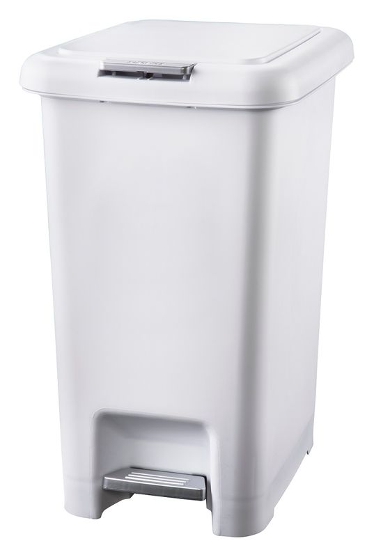 OATES 20L Push/Pedal Bin White
