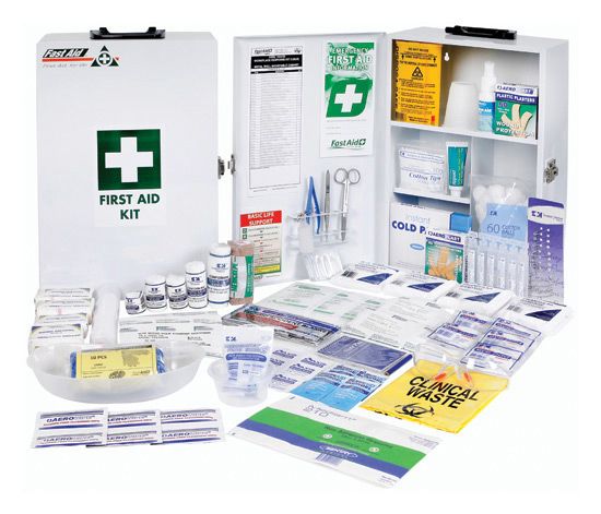 First Aid Kit Metal Wall Mount Food Area 440x290x155mm 1-24 Persons