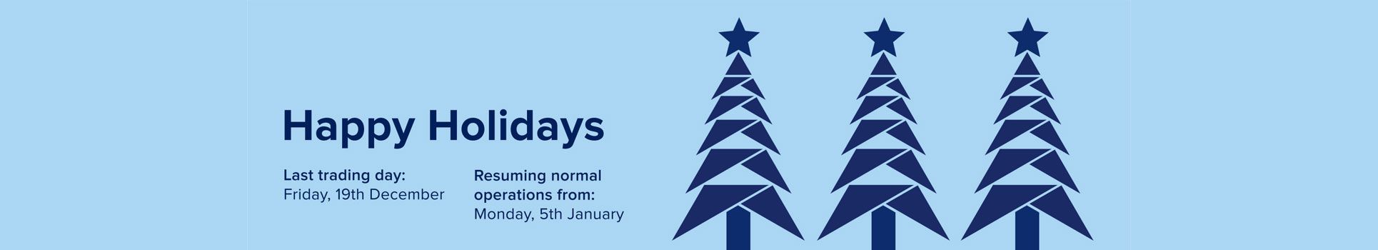 Christmas Closure Banner