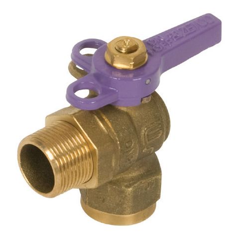 Ball Valve 90 Degree M x F Lilac