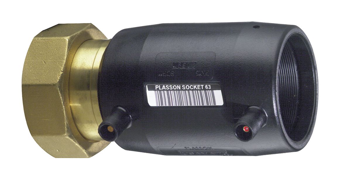 Electrofusion Poly Female Transition Coupling 20 mm x ¾" ,Materials Fittings and Components