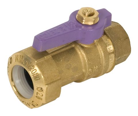 Ball Valves DZR PE x F T-Handle Lilac