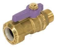 Ball Valves DZR PE x M T-Handle Lilac