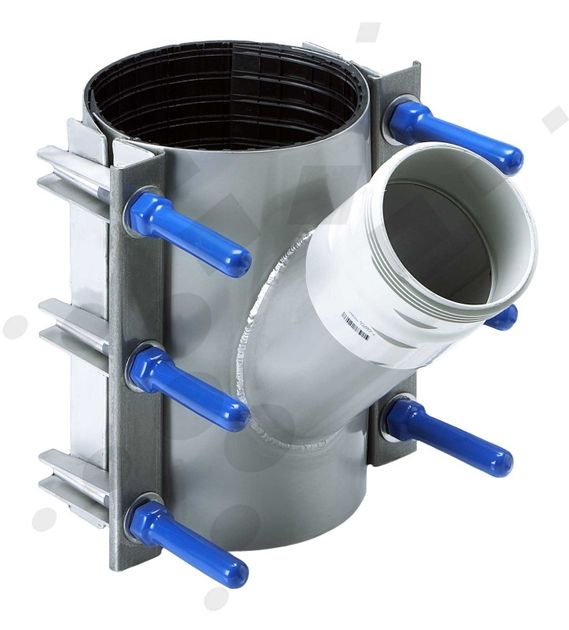 OB Offtake Clamp 160-170 x 100 mm 45° ,Materials - Tapping,Stainless ...