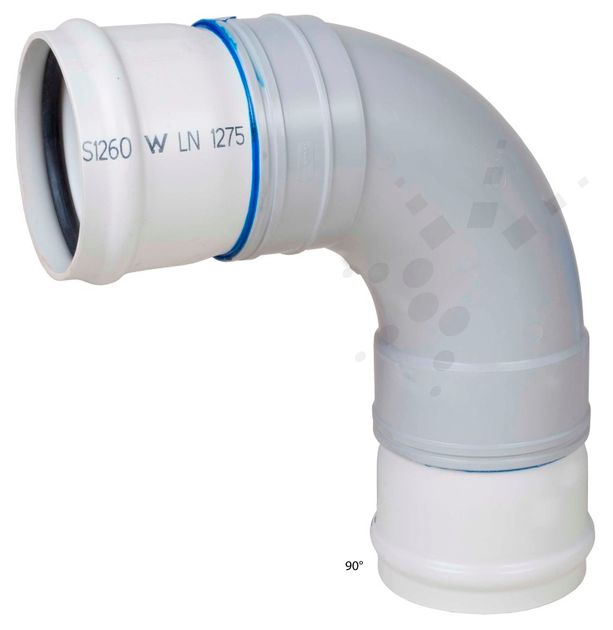 PVC DWV RRJ Female Bend 90° x 150 mm ,Materials Fittings and Components,DWV PVC RRJ Fittings
