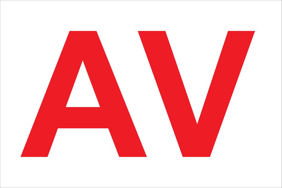 Horizontal Marker Plate AV Red on White ,Materials - Site Supplies ...