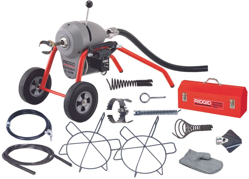Ridgid K1500 Kollmann Sewer Machine Full Kit Sewer Tools and Equipment Cabling Ridgid Machines wholesale plumbing supplier