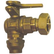 Ball Valve 90 Degree Compression x Meter Thread