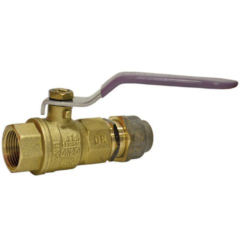 Ball Valves DZR Compression x F Lilac