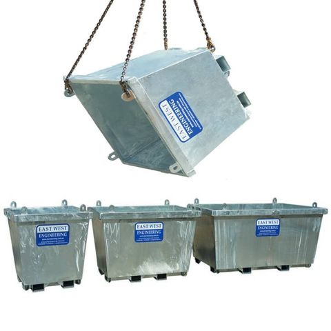 5T Heavy Duty Crane Bin - 2.4m3 (2300mm W x 1500mm L) - 585kg