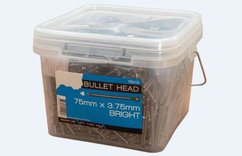 30 X 1.60 Bullet Head Nails Bright 15kg