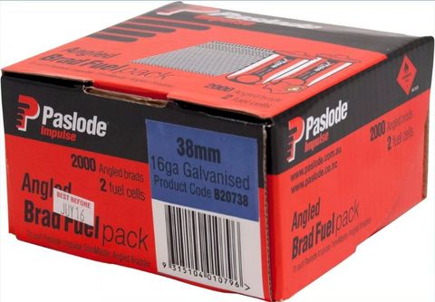 Paslode B20738 2000 Pack 38mm 16 Gauge G