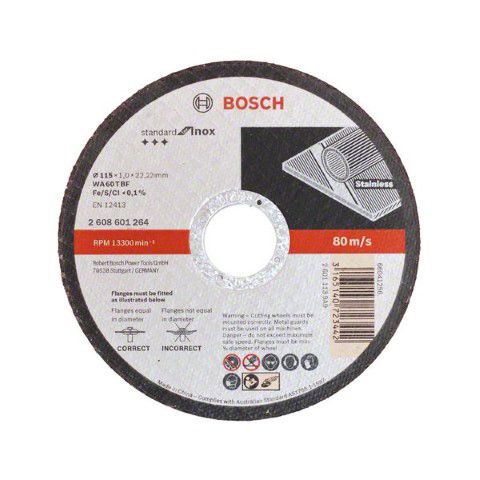 Bosch Stainless Cut Off Disc 115 x 1.0 x 22.2mm
