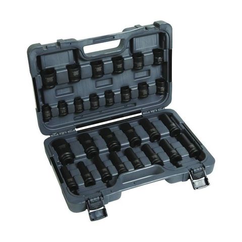 1/2" Drive 28pc Metric Standard & Deep Set 10-27mm