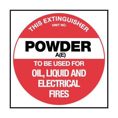 Sign, Fire Powder A (E) Plastic