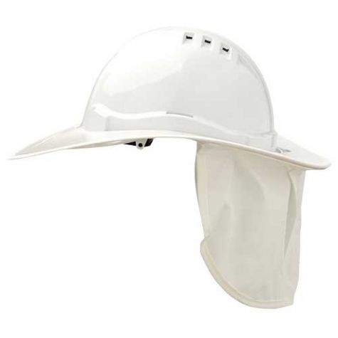 Snap Brim White W/Detachable Neck Flap