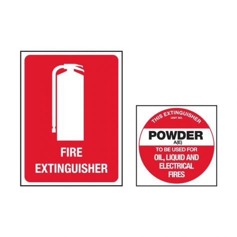 Fire Extinguisher Sign Kit AE