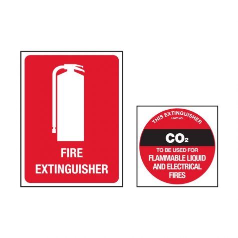 Fire Extinguisher Sign Kit CO2