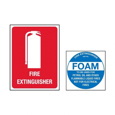 Fire Extinguisher Sign Kit Foam