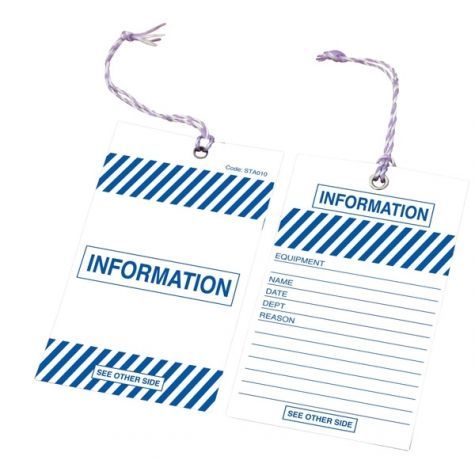Safety Tags - Information Blue ,Safety,Site Safety, - wholesale ...