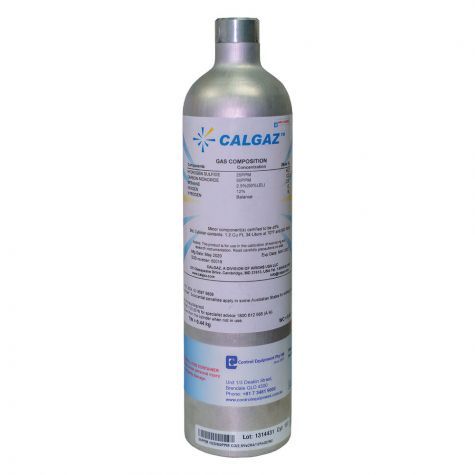 Calibration Gas CH4/O2/H2S/CO 34lt