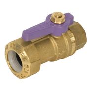 Ball Valves DZR PE x F T-Handle Lilac