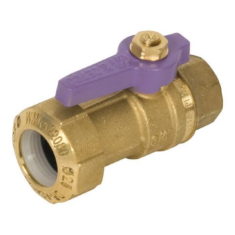 Ball Valves DZR PE x F T-Handle Lilac