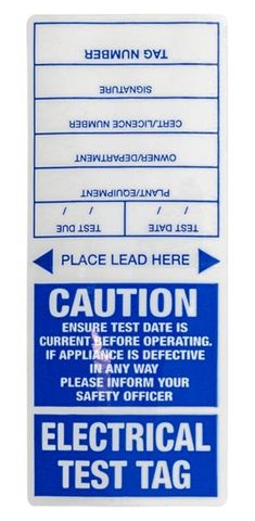 App Test Tags 100pk Blue