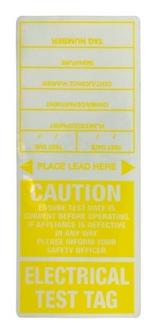 App Test Tags 100pk Yellow