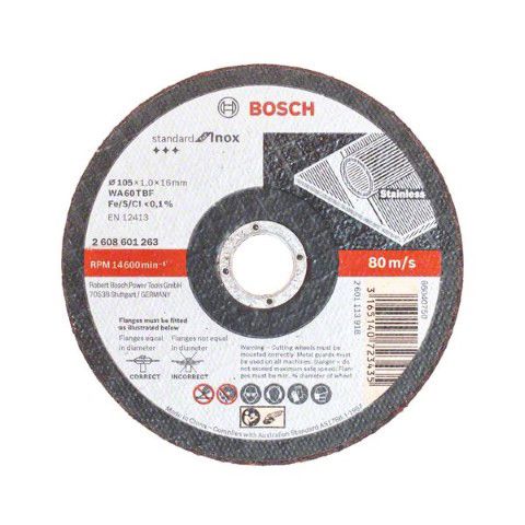 Bosch Stainless Cut Off Disc 105 x 1.0 x 16.0mm